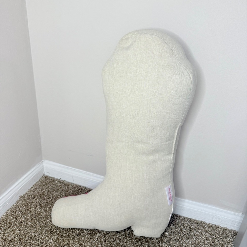 NWOT Isaac Mizrahi New York Cowboy Cowgirl Boot Decorative Pillow 21"x12" - Picture 4 of 6